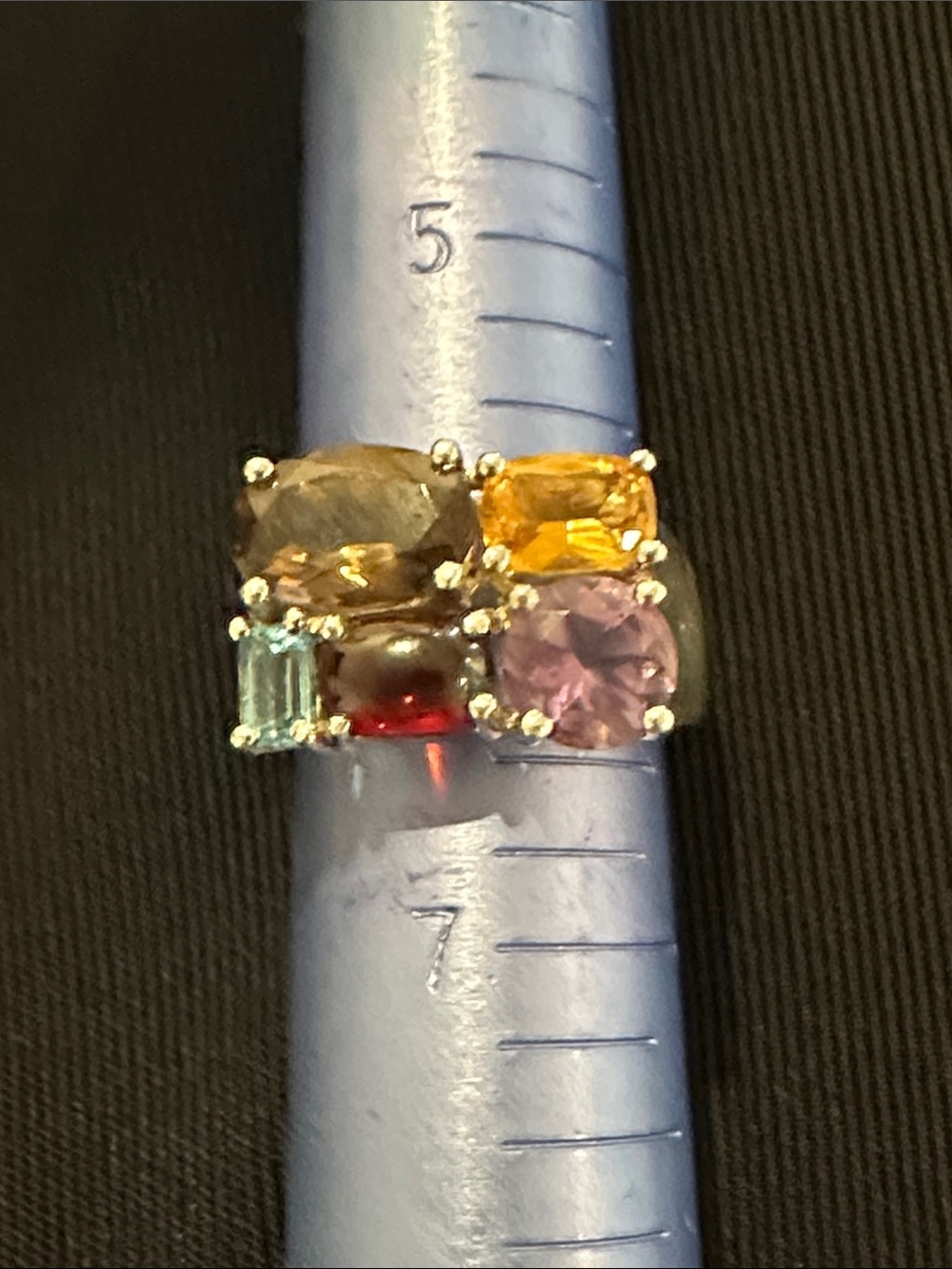 Multi-Gemstone (925) Sterling Silver Ring